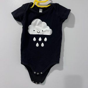 Whistle and Flute Rainy Cloud Short-sleeves Onesie 12-18M